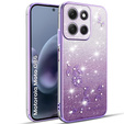 Tok Motorola Moto G86 5G, Glitter Flower, lila