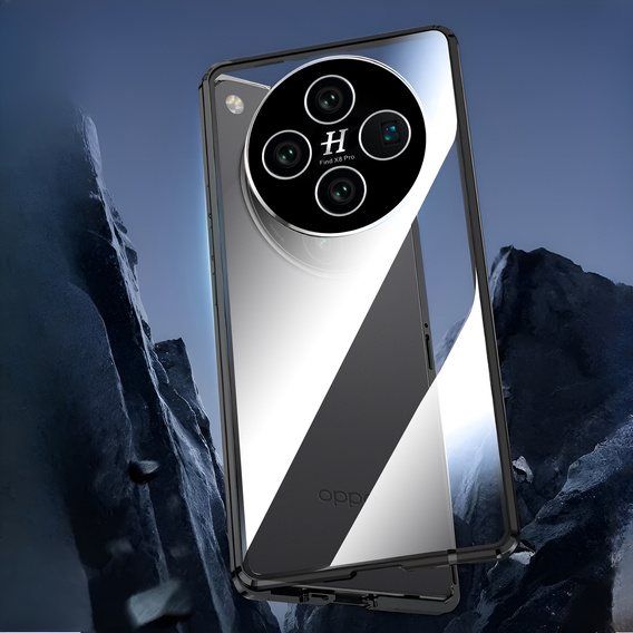 Tok Oppo Find X8 Pro, Magnetic Dual Glass, fekete