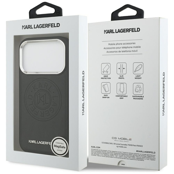 Karl Lagerfeld Point & Metal Logo MagSafe tok iPhone 17 Pro Max készülékhez
