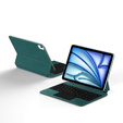 Billentyűzet tok iPad Air 13" 2024, Magnetic Keyboard Touchpad, zöld
