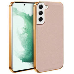 Telefontok a Samsung Galaxy S22+ Plus, Cowhide Leather, rózsaszín