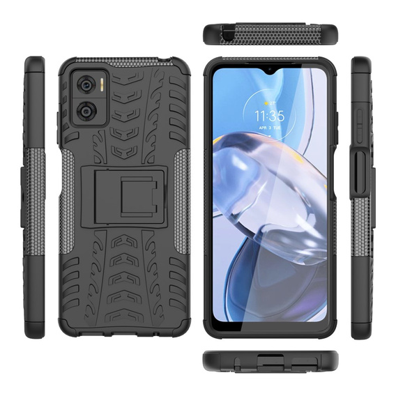 Telefontok a Motorola Moto E22 / E22i, Tire Armor, fekete