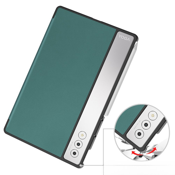 Tok Lenovo Yoga Tab Plus, Smartcase, zöld