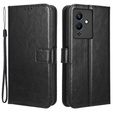 Pattintható tok a Infinix Note 12 5G, Crazy Horse Wallet, fekete