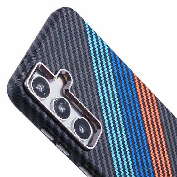 Tok Samsung Galaxy S25, Carbon Fiber MagSafe, sötétkék