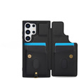 Tok Samsung Galaxy S25 Ultra, Leather Flower Card Slot, fekete