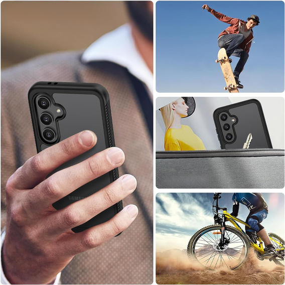 Tok Samsung Galaxy S24 FE készülékhez, Shockproof, fóliával, fekete
