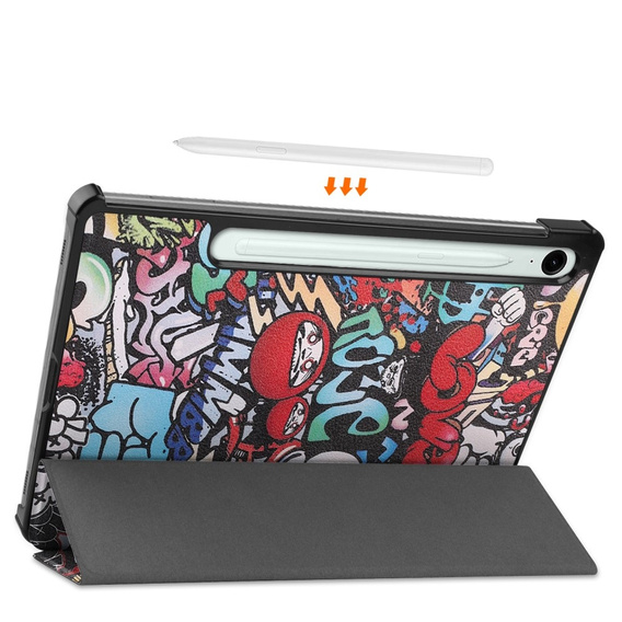 Tok Samsung Galaxy Tab S10 Lite / S10 FE / S9 FE, pánttal, graffiti