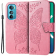 Pattintható tok a Motorola Edge 30, Butterfly, rózsaszín