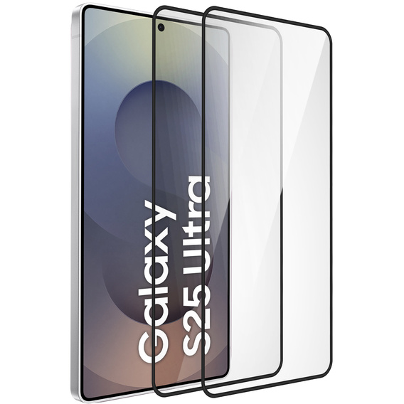 2x edzett üveg ERBORD 3D a Samsung Galaxy S25 Ultra teljes képernyő