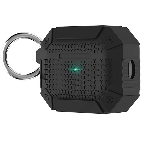 Páncélozott fejhallgató tok karabinerrel az Apple AirPods Pro 3 számára