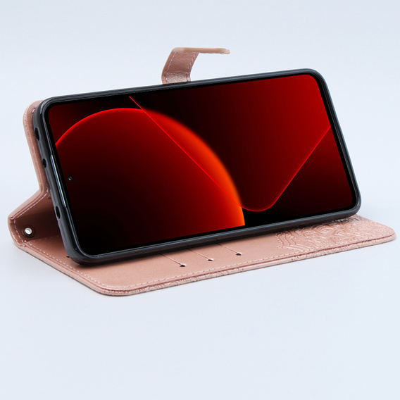 Pattintható tok a Xiaomi 13T / 13T Pro, Mandala, rózsaszín rose gold
