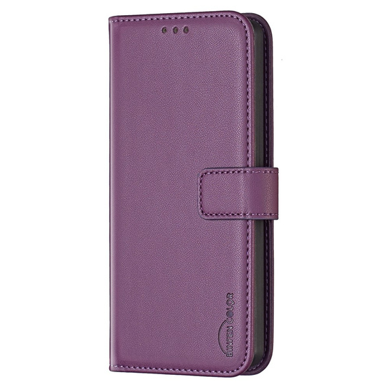 Pattintható tok a Samsung Galaxy A35 5G, BINFEN Wallet, sötétlila