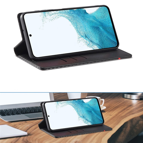 LC.IMEEKE pántos tok Samsung Galaxy A17 5G, szénszálas, fekete