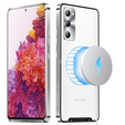 Kameravédő tok Samsung Galaxy S20 FE, CamShield MagSafe, átlátszó / ezüst