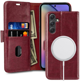 Pattintható tok a Samsung Galaxy A54 5G, Wallet, do MagSafe, piros