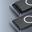 Kameravédő tok Samsung Galaxy S23, CamShield MagSafe, átlátszó / fekete