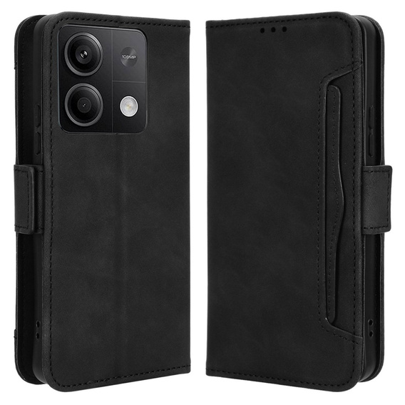 Pattintható tok a Xiaomi Redmi Note 13 5G, Card Slot, fekete