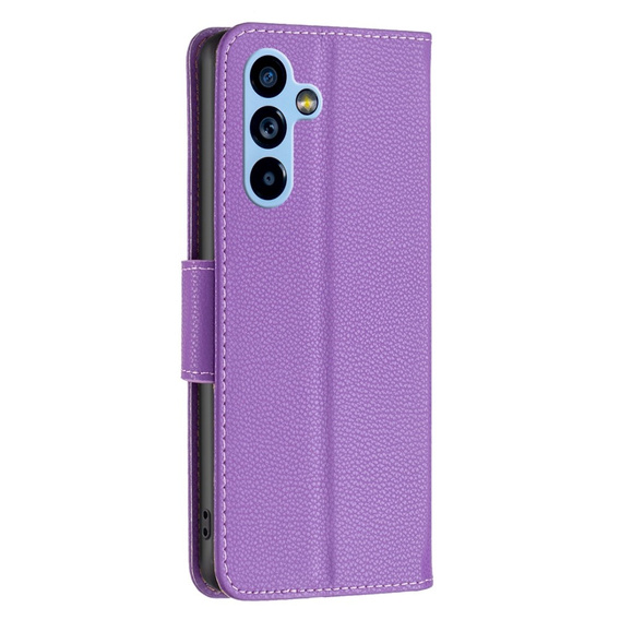 Pattintható tok a Samsung Galaxy A54 5G, Wallet Litchi Magnet, lila