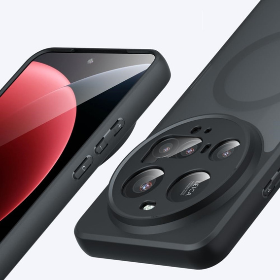Tok Xiaomi 15 Ultra-hoz, MagSafe, ERBORD Matt Case, fekete