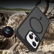 ERBORD MagSafe tok iPhone 16 Pro-hoz, Matte Case, aktív gomb, matt / fekete