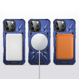 Tok iPhone 16 Pro Max-hoz, páncélozott, állvánnyal és fogantyúval, kék