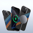 Tok iPhone 15 Pro, Carbon Fiber MagSafe, sötétkék