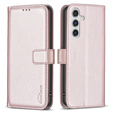 Pattintható tok a Samsung Galaxy A35 5G, BINFEN Wallet, rózsaszín