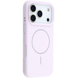 Szilikon tok iPhone 17 Pro Max készülékhez, MagSafe, ütésgátló, lila