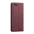 CASEME tok iPhone 7/8/SE 2020/SE 2022, Leather Wallet Case, bordó