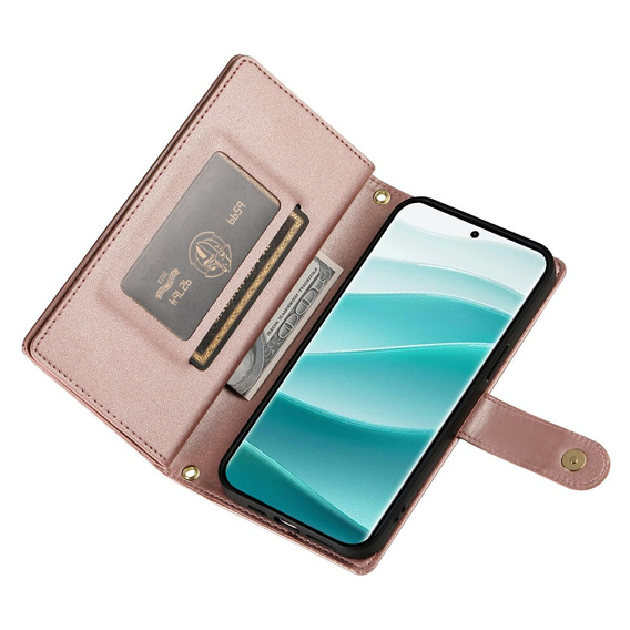 Flip tok cipzáras zsebbel a Xiaomi Redmi Note 15 Pro 5G készülékhez