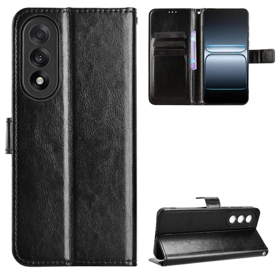Pattintható tok a OnePlus Nord 5, Crazy Horse Wallet, fekete