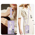 Tok Samsung Galaxy S24 Ultra, Leather Flower Card Slot, lila