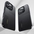 BENKS Kevlar tok iPhone 16 Pro Max, MagSafe, Carbon Fiber, fekete