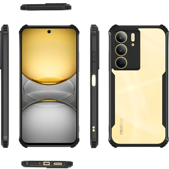Telefontok a Realme 14X / Realme C75, AntiDrop Hybrid, fekete