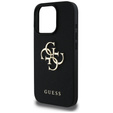 GUESS Grained Big 4G és Classic Logo tok iPhone 16 Pro készülékhez