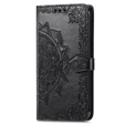 Pattintható tok a Motorola Moto E32 4G, Mandala, fekete