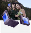 Páncélozott tok Samsung Galaxy Z Flip7 FE / Z Flip6 készülékhez, Dexnor Clip Holder, lila