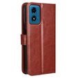 Pattintható tok a Motorola Moto E14, Crazy Horse Wallet, barna