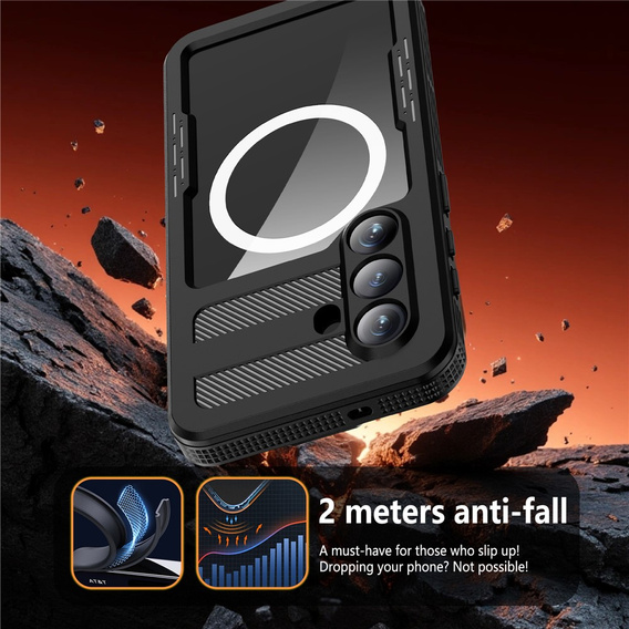 REDPEPPER vízálló tok Samsung Galaxy S26-hoz, fekete