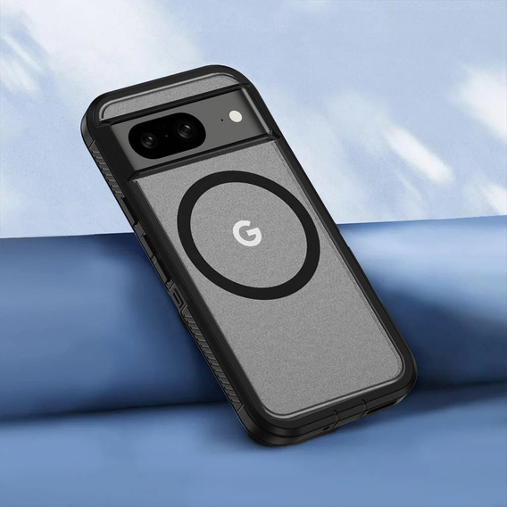 Tok kerettel Google Pixel 8 készülékhez, MagSafe-hoz, átlátszó / fekete