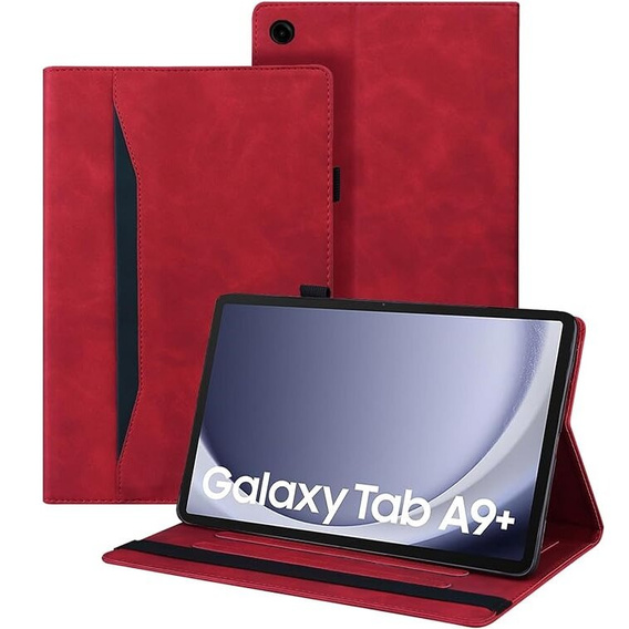 Tok Samsung Galaxy Tab A9+, Classic, tolltartóval, piros
