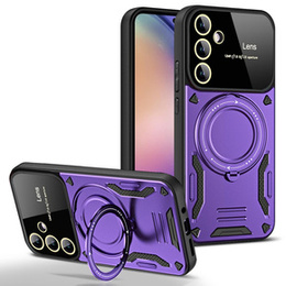 Páncélozott tok a Samsung Galaxy A55 5G készülékhez, Magnetic Ring, lila
