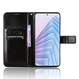 Pattintható tok a Xiaomi Redmi Note 14 4G, Crazy Horse Wallet, fekete