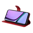 Pattintható tok a Realme C67, Leather Wallet, piros