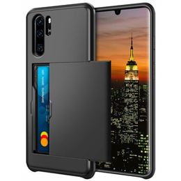 Telefontok a Huawei P30 Pro, Sliding Card Holder, fekete
