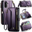 Tok CASEME Samsung Galaxy A56 5G, RFID Leather Wallet, vállpánttal, lila