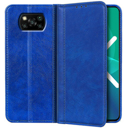 Telefontok a Xiaomi Poco X3 NFC / Poco X3 PRO, Wallet Litchi Leather, kék