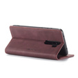 CASEME tok Xiaomi Redmi Note 8 Pro, Leather Wallet Case, piros