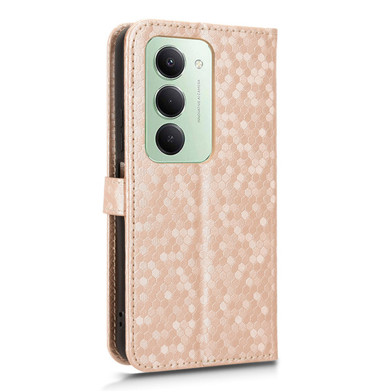 Flap tok Xiaomi Redmi Note 14 4G, Wallet Rhombus, fekete